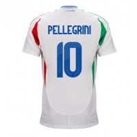 Dres Taliansko Lorenzo Pellegrini #10 Preč ME 2024 Krátky Rukáv